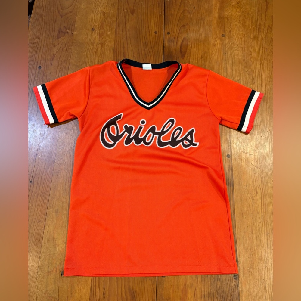 Vintage Pro Knit Label - BALTIMORE ORIOLES Youth XL Baseball Jersey